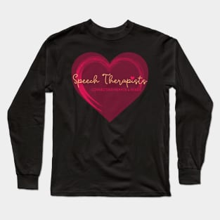 Speech Therapists – Hearts and Minds – Pink Hearts Long Sleeve T-Shirt